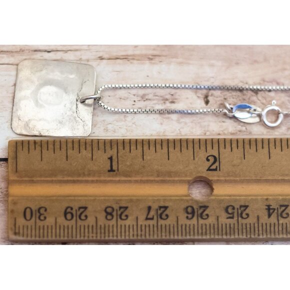 18 inch, Vintage Sterling Silver Life Is A Hoot Owl Necklace - X24 - Picture 3 of 3